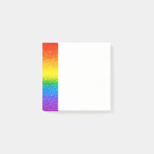 Chic Rainbow Glitter Stripes Sparkles Post_it Notes