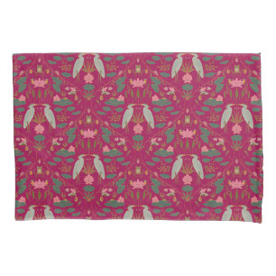 Chic raspberry pink Heron Pond Heritage Revival Pillow Case