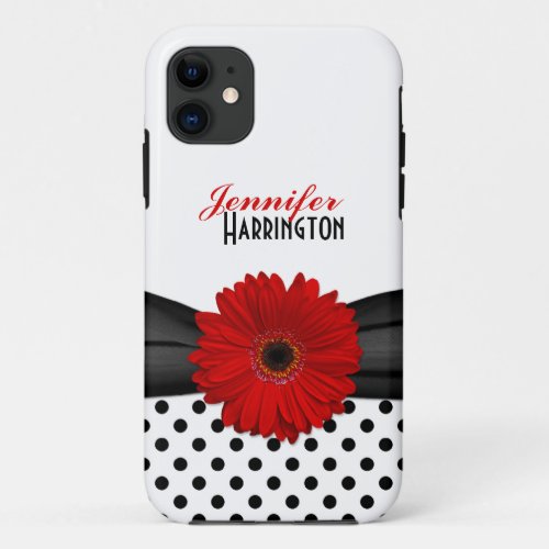 Chic Re Gerbera Daisy Polka Dot iPhone 11 Case