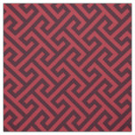 Chic red and brown greek key geometric patterns fabric