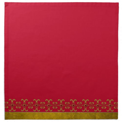 Chic Red and Gold Cloth Napkin