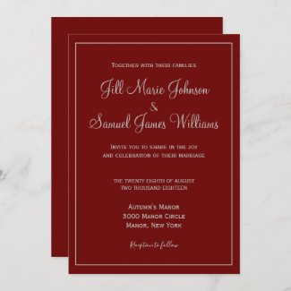 Chic Red and Gray Wedding