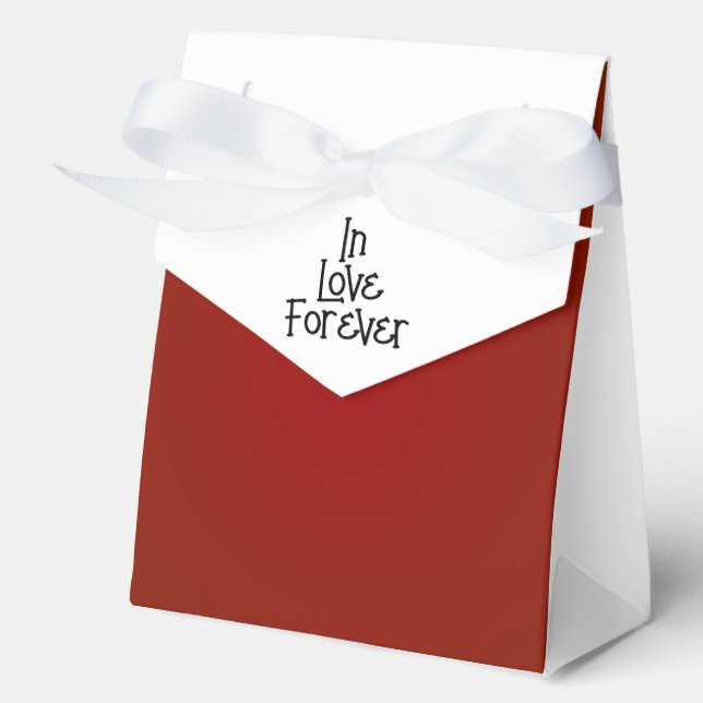 Chic Red and White>Wedding Favor Box (Front)