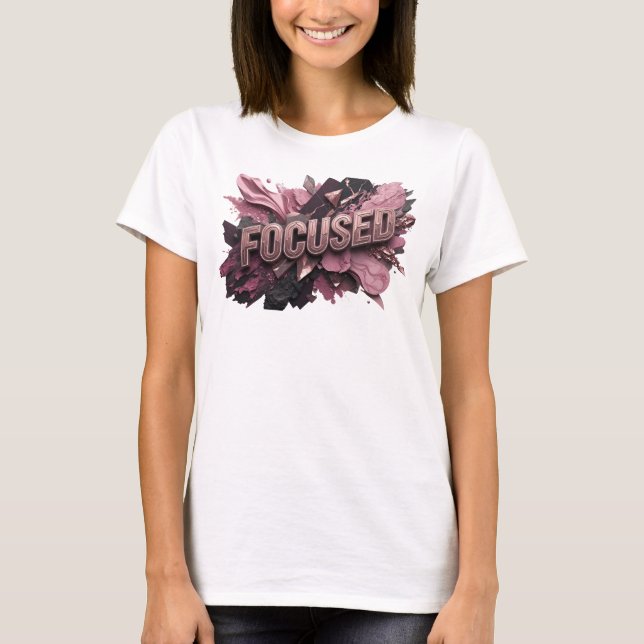 Chic Red FOCUSED Statement Tee (Front)