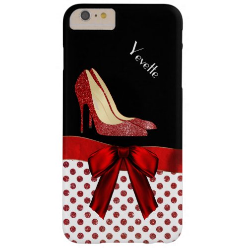 Chic Red Glitter Stilettos iPhone 6 Plus Case
