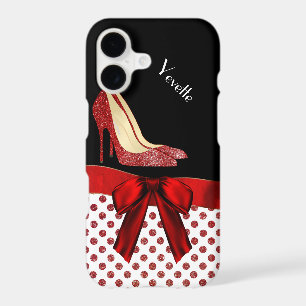 Chic Red Glitter Stilettos iPhone 7 Case