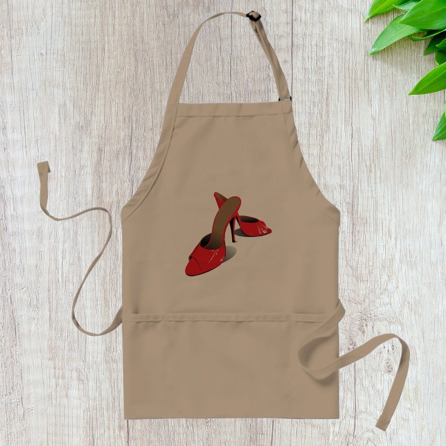 Chic Red High Heels Glamorous Stiletto Fashion  Adult Apron (Creator Uploaded)