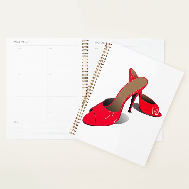 Chic Red High Heels Glamorous Stiletto Fashion  Planner (Creator Uploaded)