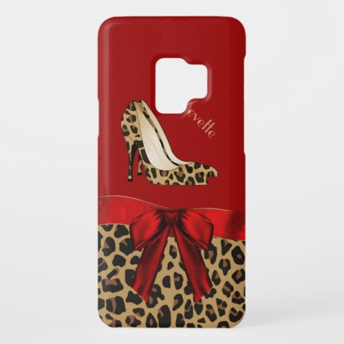 Chic Red  Jaguar Print Samsung Galaxy S3 Case