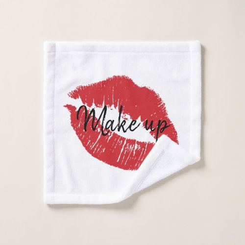 Chic Red Lips Beauty Makeup Wash Cloth