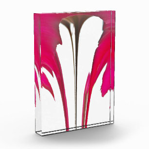 Chic Red Magenta Abstract Rose: Dripping Paint Art Award