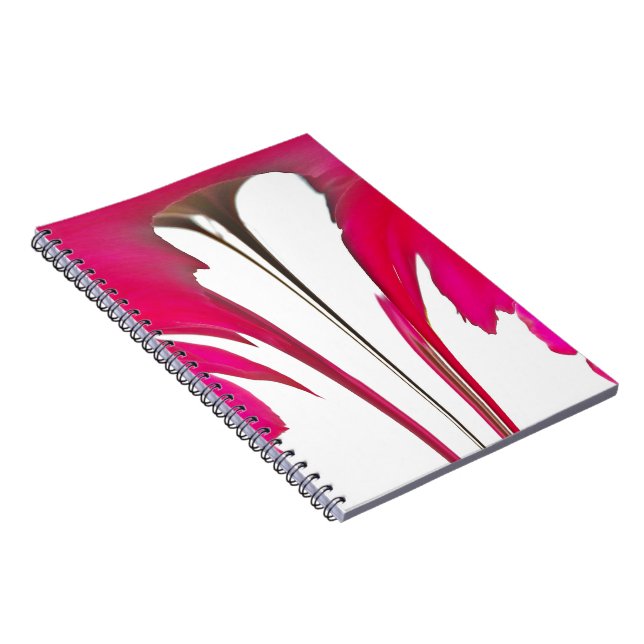Chic Red Magenta Abstract Rose: Dripping Paint Art Notebook (Right Side)