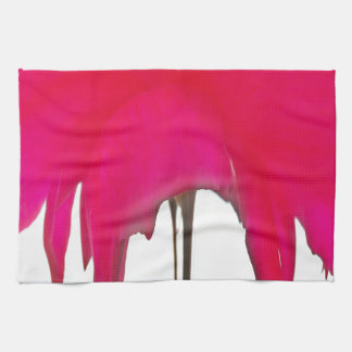 Chic Red Magenta Abstract Rose: Dripping Paint Art Towel