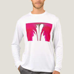 Chic Red Magenta Abstract Rose Dripping Paint Art Tri-Blend Shirt