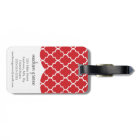 Chic Red Moroccan Lattice Personalized