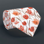 Chic Red Orange Poppy Flowers Watercolor Painting Neck Tie<br><div class="desc">Unique neck tie with contemporary bright red and vibrant orange colored poppies watercolor painting pattern. Ornate, funky, modern and whimsical hipster design for the artistic or artsy hip trend setter, vintage retro, nouveau deco art style or abstract graphic digital geometric motif lover. Unique, pretty, decorative, fashionable and trendy design for...</div>