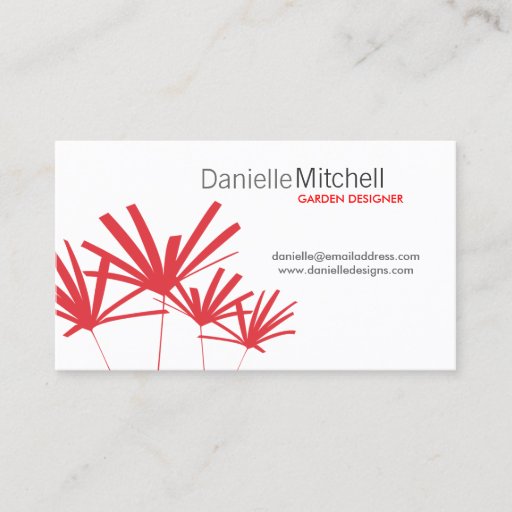 Customizable RED PALMS Business Card