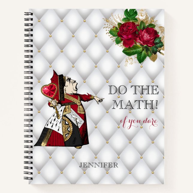 Chic Red Queen of Hearts Vintage  Notebook (Front)