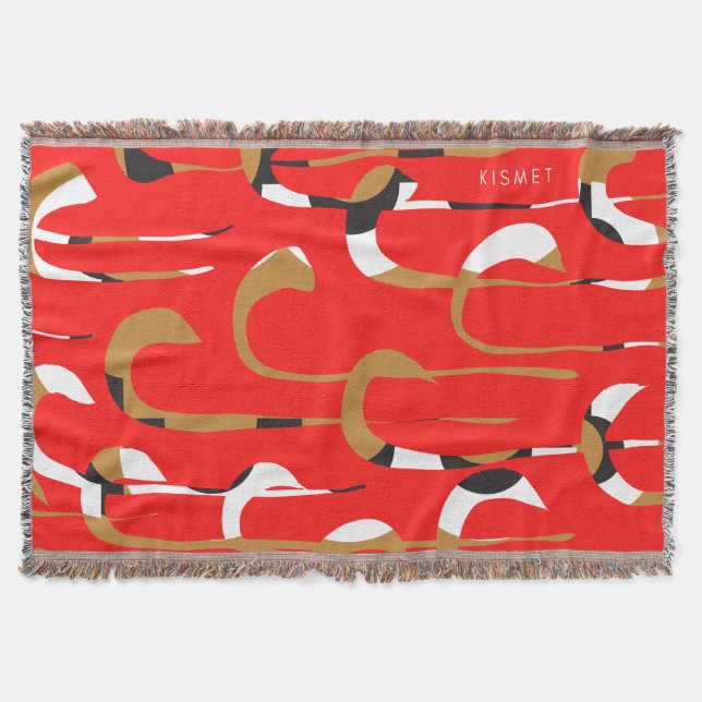 Chic Red Throw Blanket (Front)