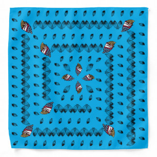 Chic Red White Blue Ice Cream Cone Spiral Bandana