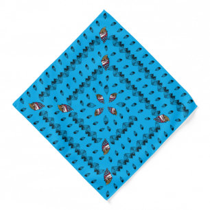 Chic Red White Blue Ice Cream Cone Spiral Bandana