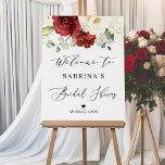 Chic Red White Floral Floral Bridal Shower Foam Board<br><div class="desc">Add a touch of elegance to your bridal shower with this chic Red White Floral Welcome Sign Foam Board. Featuring beautiful flowers in shades of red and white, this design is perfect for a bride who loves classic and sophisticated aesthetics. Customize this template with Zazzle's design tool to add your...</div>