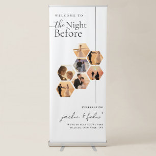 Chic Rehearsal Dinner Custom Photo Modern Retractable Banner