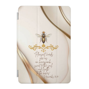 Chic Religious Gold Queen Bee Scripture iPad Mini Cover