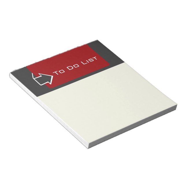 Chic Reminder TO Do List Arrow Design Notepad (Angled)