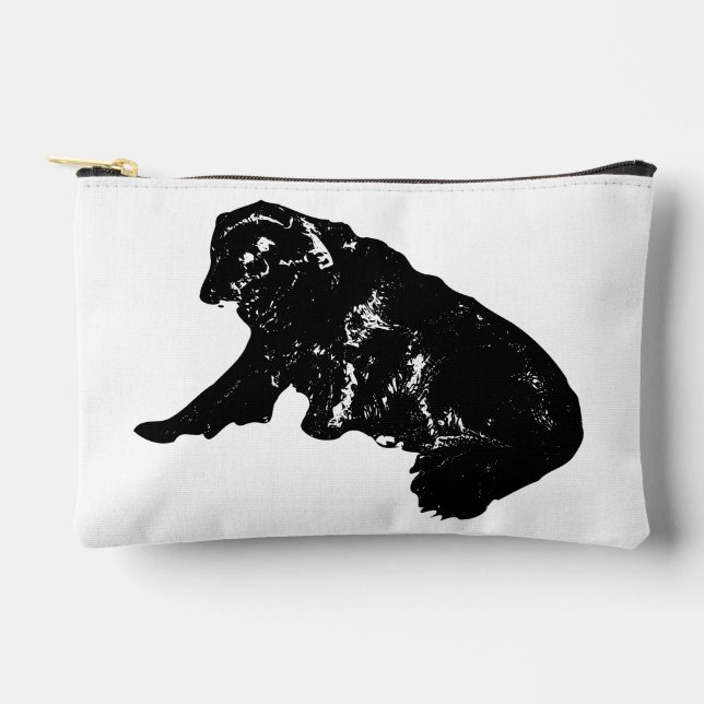 Chic Retriever Lines, Winter Polish Accessory Pouch (Front)