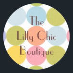 CHIC RETRO BUSINESS / OCCASION GIFT WRAP STICKER<br><div class="desc">Makes a nice added personal touch to any gift box or use it to secure tissue wrapped items for your business or eBay store!</div>