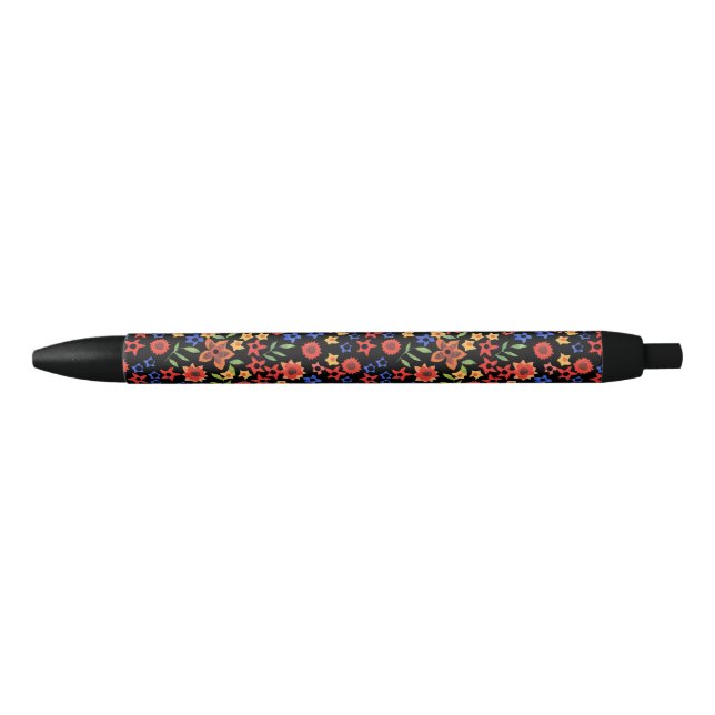 Chic Retro Floral Print Custom Pen (Front)