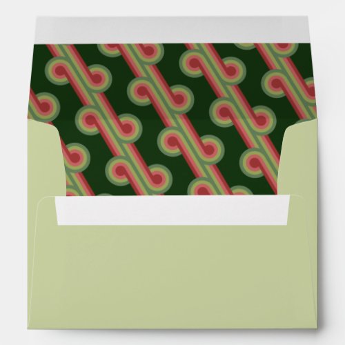 Chic Retro Funky Abstract Waves Art Pattern Envelope
