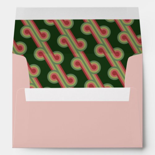 Chic Retro Funky Abstract Waves Art Pattern Envelope