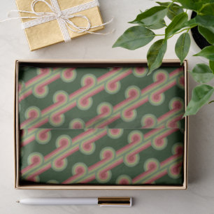 Chic Retro Funky Abstract Waves Art Pattern Tissue Paper