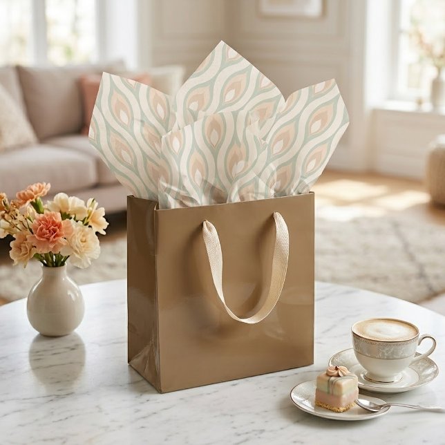 Chic Retro Funky Abstract Waves Art Pattern Tissue Paper (Creator Uploaded)