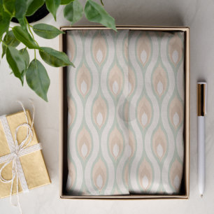 Chic Retro Funky Abstract Waves Art Pattern Tissue Paper