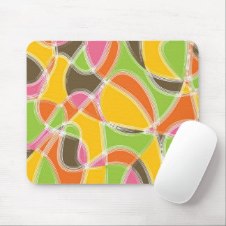 Chic Retro Mod Art Colorful Summer Fashion Pattern Mouse Pad