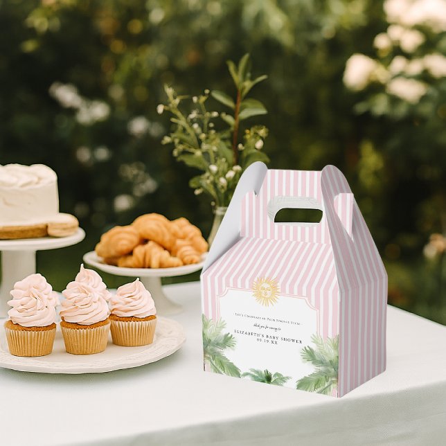 Chic Retro Palm Springs Baby Shower  Favor Boxes (Creator Uploaded)