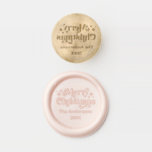 Chic Retro Typography Family Name Merry Christmas Wax Seal Stamp<br><div class="desc">Chic Retro Typography Family Name Merry Christmas Wax Seal Stamp</div>