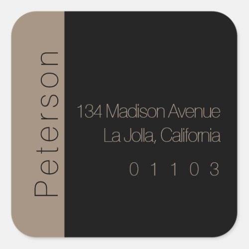 Chic Return Address Label with Side Accent