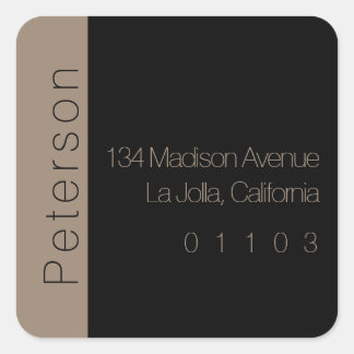 Chic Return Address Label with Side Accent