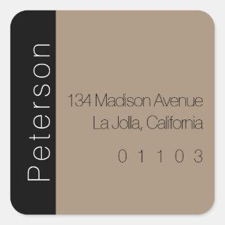 Chic Return Address Label with Side Accent