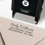 Chic Return Address Wedding Self-Inking Stamp<br><div class="desc">Easily add your return address to envelopes with this stylish self-inking stamp! Personalize the text to create a unique stamp for your stationary!</div>
