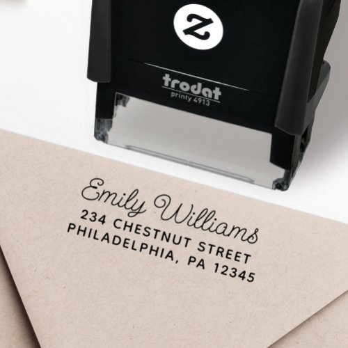 Chic Return Address Wedding Self_Inking Stamp
