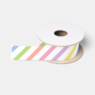 CHIC RIBBON_FUN PASTEL STRIPES SATIN RIBBON