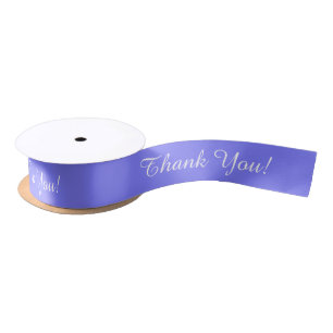 CHIC RIBBON_"Thank You!" 171 PERIWINKLE SOLID Satin Ribbon