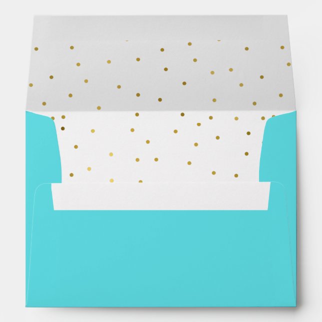 Chic Robins Egg Blue Wedding Envelope (Back (Bottom))