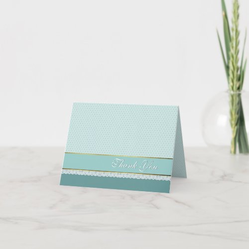 Chic Robins Egg Blue Wedding Thank You Note Card