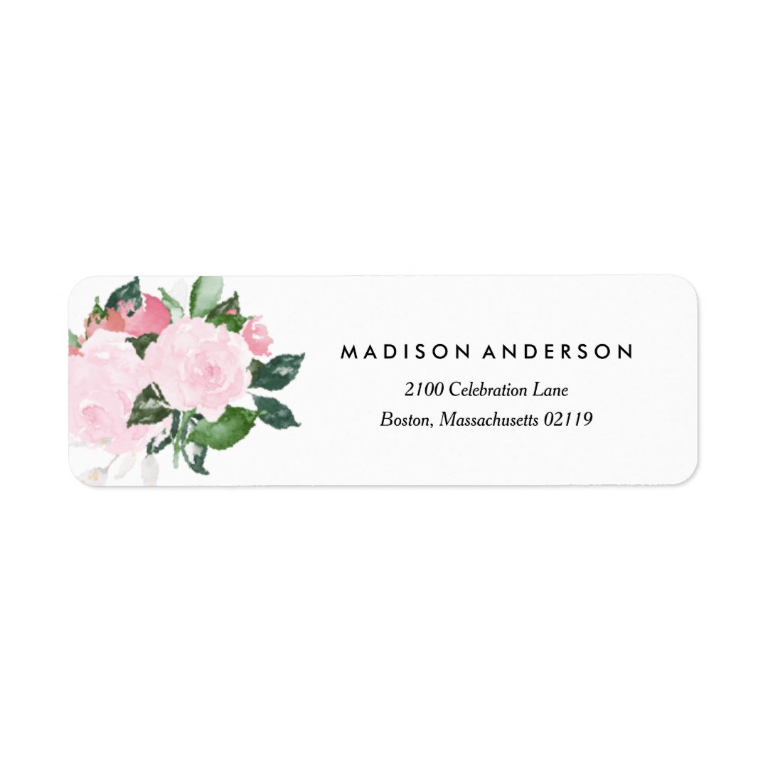 Chic Romance Return Address Label Zazzle